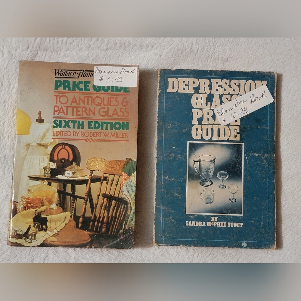 Vintage Glassware Price Guide Books Set Of 2